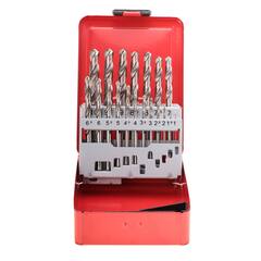 Набор сверл по металлу 1-10мм 19шт DIN338 HSS-G 118° (мет. кейс) Ruko 214214