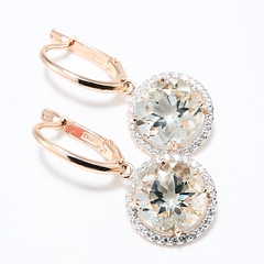 727096-sergi-iz-zolota-585-proby-so-svetlo-zelenymi-ametistami-i-fianitami