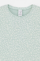 пижама  для девочки  К 1618-1/голубая дымка,летние листья