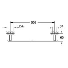 Держатель полотенца Grohe Start Cube 600 мм (41089DC0)