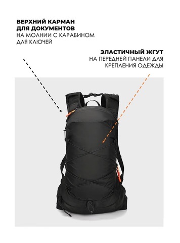 Картинка рюкзак мультиспортивный Skully 11870 Black - 8