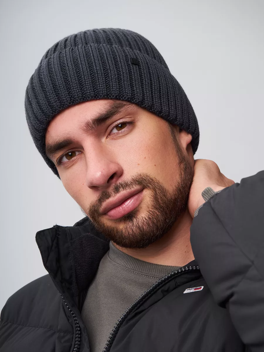 Шапка бини зимняя весенняя с флисом