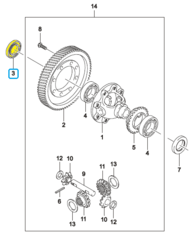 САЛЬНИК ДИФФЕРЕНЦИАЛА ЛЕВЫЙ MATIZ, AVEO 1,2