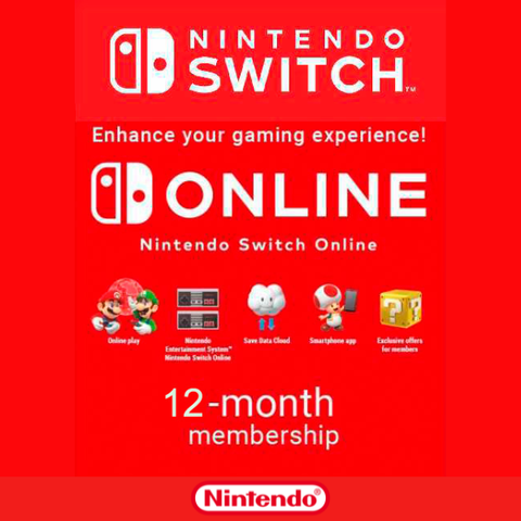 Nintendo eShop Store Poland: 12-месячная подписка Online Индивидуальная [Цифровой код доступа]