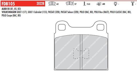 FDB105 Тормозные колодки дисковые OE 'PREMIER'