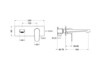 Aquatek AQ1213BG AQ1213BG ОБЕРОН смеситель для раковины настенный (внешняя и скрытая часть), шлиф. золото