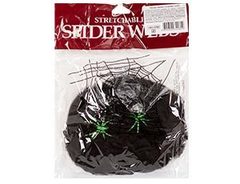 Паутина черная, 2 зеленых паука, 1*1 м, 1 шт.