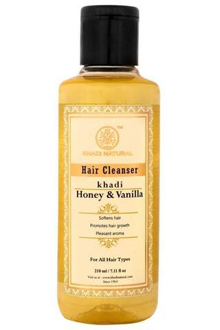 Hair Cleanser Khadi HONEY VANILLA, Khadi Natural (Шампунь Кхади МЁД И ВАНИЛЬ, Для всех типов волос), 210 мл.