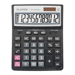 
          Калькулятор настольный SKAINER 12 Bit, LCD, 20,4*15,5*3,4 см, чёрный