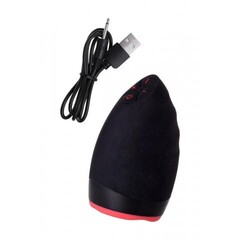 Мастурбатор мужской Toyfa Erotist Lava, перезаряжаемый с подогревом, силикон, черный, 13 см