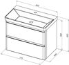 Aquanet 330467 Тумба Эмбер 80 2 ящ. цв.белый матовый (330467)