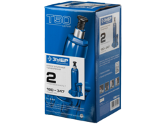 ЗУБР 2 т, 180 - 347 мм, бутылочный гидравлический домкрат,Профессионал(43060-2)