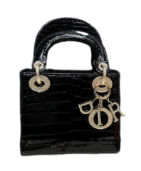 Женская сумка Dior Lady Dior, модель мини-формата черный