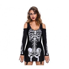 Платье на хеллоуин «Скелет» размер S