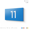 Табличка с номером 11 на дверь квартиры, для офиса, кабинета, аудитории, склада, голубая 120х70 мм, Айдентика Технолоджи