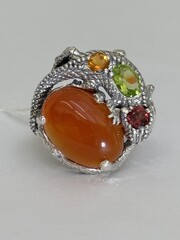 Саламандра (кольцо из серебра)