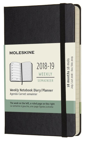 Еженедельник Moleskine Academic Wknt, цвет черный