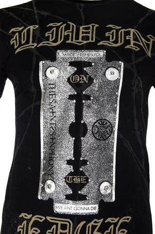 The Saints Sinphony | Футболка мужская RAZOR Silver TS2451 принт спереди лезвие и стразы