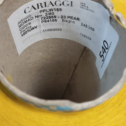 Меринос гребенной CARIAGGI NOMAD 2/80 желтый