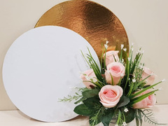 Подложка толщина 0,8 мм. золото-жемчуг Диаметр 30 см