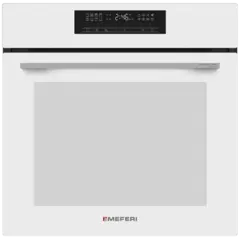 Встраиваемый духовой шкаф MEFERI MEO6016WH Comfort Plus, белый, гидролизная очистка, 80 л