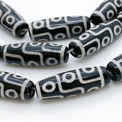 "Дзи" 9 Глаз, размер около 30*10 мм, цена за 1 шт