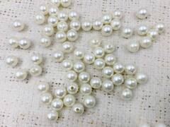 Бусины пришивные под жемчуг, Ø 12 мм, кремово-белый