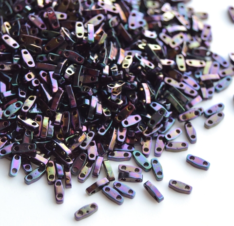 QTL-0454 Бисер Миюки квартер тила/Miyuki Quarter Tila Metallic Purple Iris