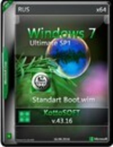 Windows 7 x64 Ultimate KottoSOFT v.43 [2016, RUS]