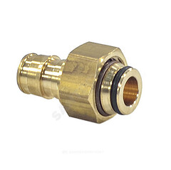 Соединитель для PE-X труб радиальный латунь Дн 16х3/4" под евроконус с накидной гайкой РОС