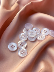 Пуговицы белые на прокол БЛНСГ 11,5 мм