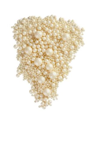 Драже зерновое взорванные зерна риса в цв.конд.глазури, (жемчуг серебро), 100гр