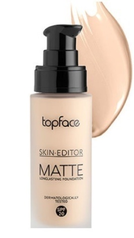 TopFace Тональная основа матовая Skin Editor Matte тон 03, натуральный - PT465 (32мл)