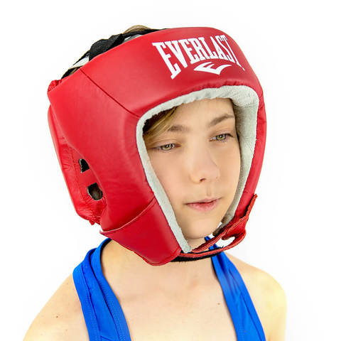 Шлем открытый кожаный USA Boxing Everlast