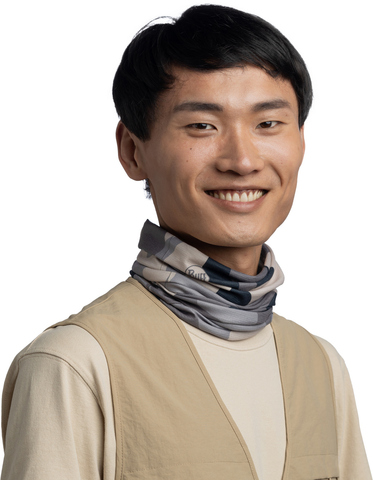 Картинка бандана-труба Buff CoolNet Elwat Grey - 3