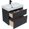 Aquanet 312876 Тумба с раковиной Aquanet Бруклин 70 цв. антрацит матовый (312876)