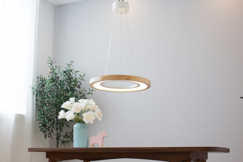 Подвесной светодиодный светильник Home Light Астерия MMD-LED D259-4-24W 4000K дерево