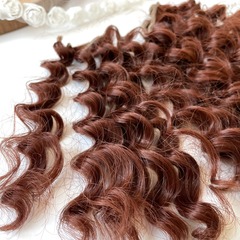 Волосы для кукол, трессы кудри-локоны-спиральки, цвет каштановый, длина 15 см*1 метр., набор 2 шт