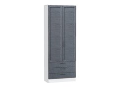 Шкаф двухстворчатый Стиль ШК-803 с ящиками Graphite Softwood Белый