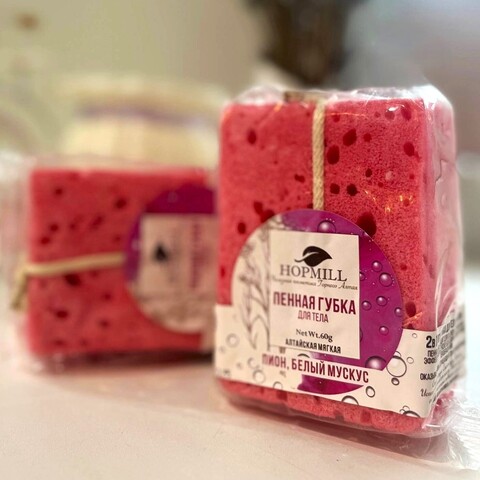 Губка пенная Пион, белый мускус | H.O.P