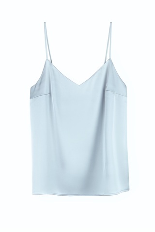 Топ на бретелях голубой