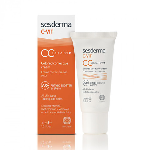 SESDERMA C-VIT CC Cream SPF 15 – Крем корректирующий тон кожи СЗФ 15 с витамином С, 30 мл