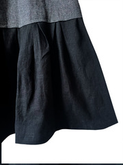 Ласточка. Платье макси из комбинированной ткани с вышивкой на рукавах PL-422580