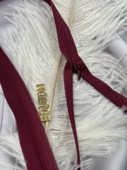 Молния Riri потайная неразъемная, Т3, цвет бордовый 2411