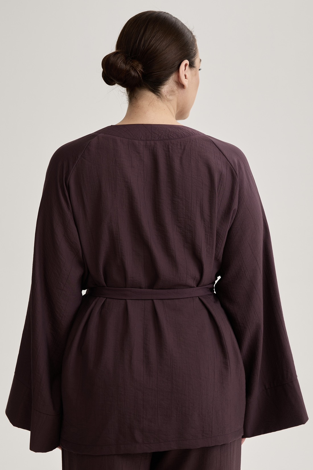 Кимоно из жатой вискозы, трюфель