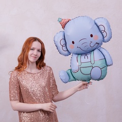Шар гелиевый Слоненок голубой