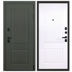 Купить Входная дверь Сканди силк олива ПВХ белый матовый