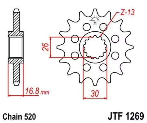 Звезда ведущая JTF1269 14
