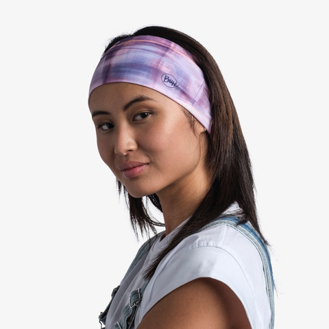 Повязка Buff CoolNet UV+ Wide Headband Seary Purple фото 2