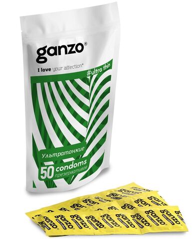 Ультратонкие презервативы Ganzo Ultra thin - 50 шт. - Ganzo Ganzo Ultra thin №50